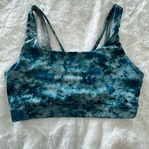 Athleta Blue Tie-Dye Sports Bra Medium